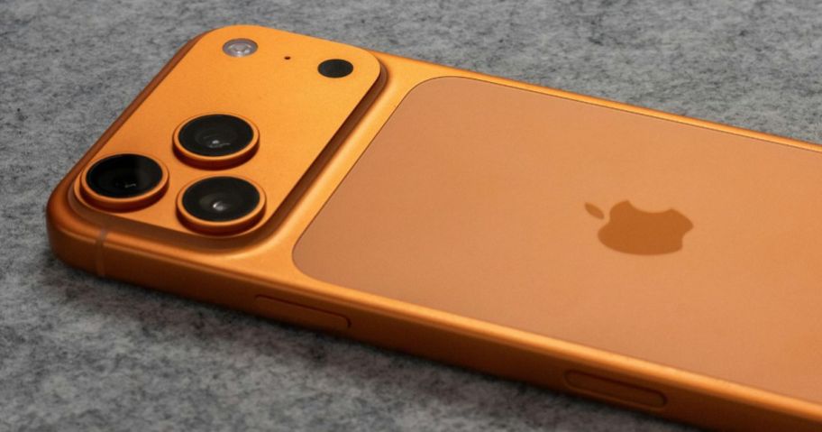 An orange ipHone 17 pro