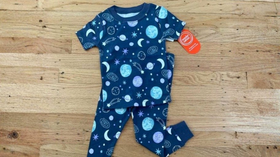 a 2 piece set of toddler pajamas