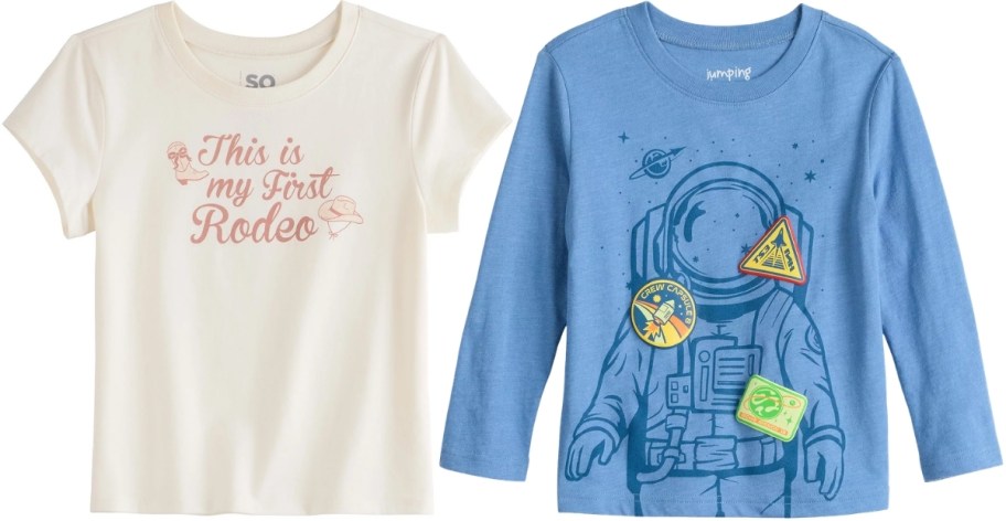 two kids graphic tees