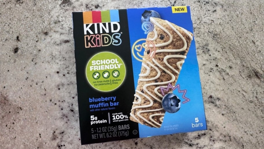 a 5 count box of kind kids muffin bars