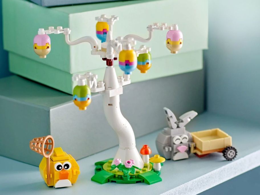 LEGO Easter Bunny & Chick Egg Hunt on table