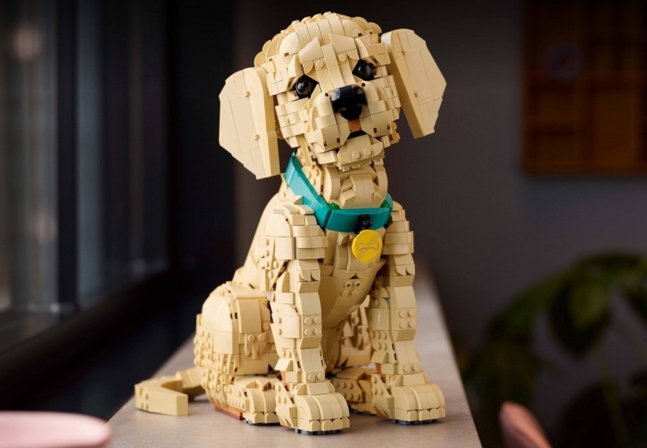lego golden retriever puppy building set