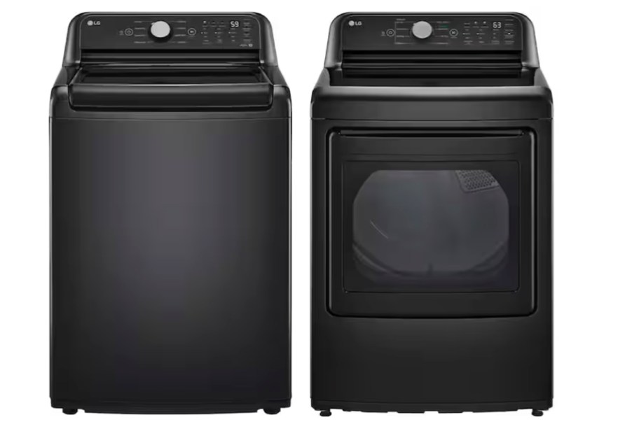 black lg washer and dryer