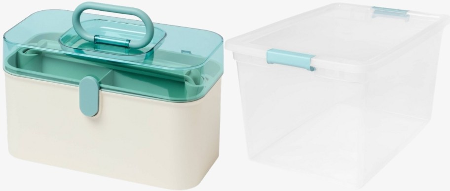 Storage caddy and latch box with lid
