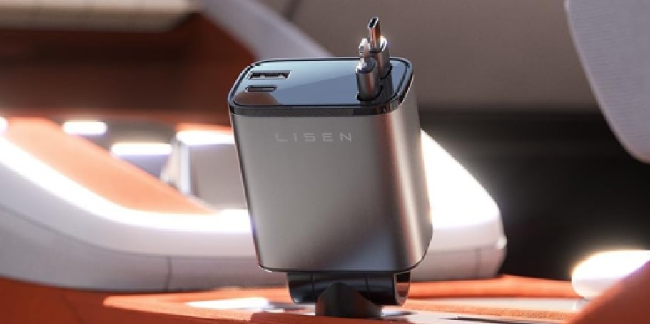 Retractable Car Charger Only $11.99 Shipped for Amazon Prime Members (Charge 4 Devices at Once)
