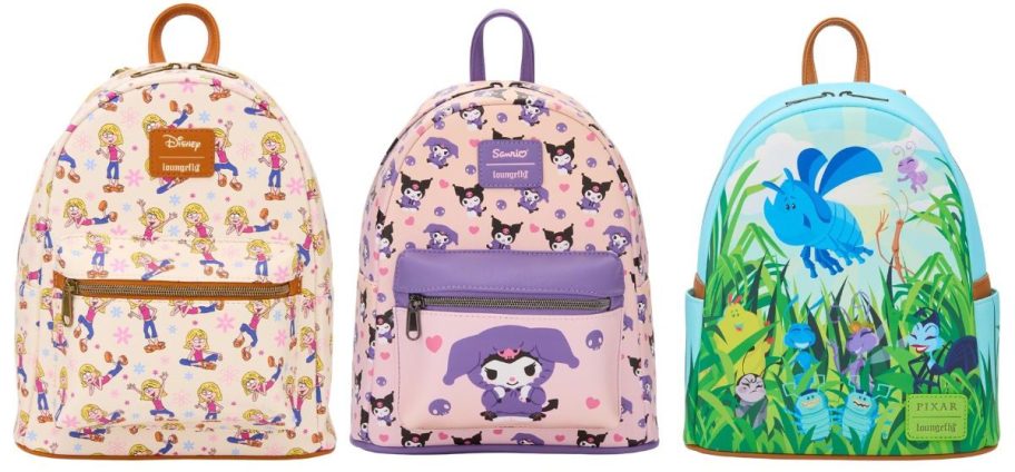 three loungefly backpacks