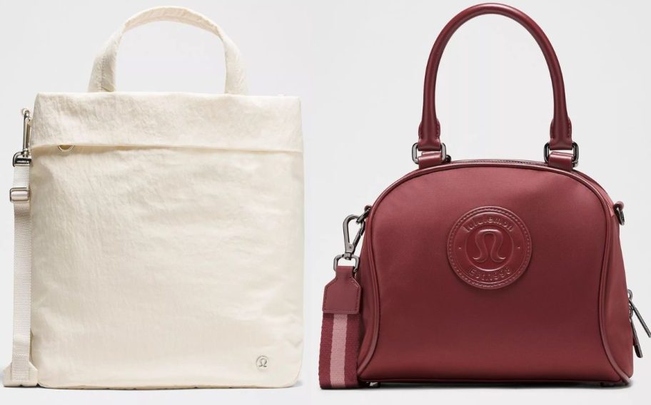 Stock images of two lululemon bags