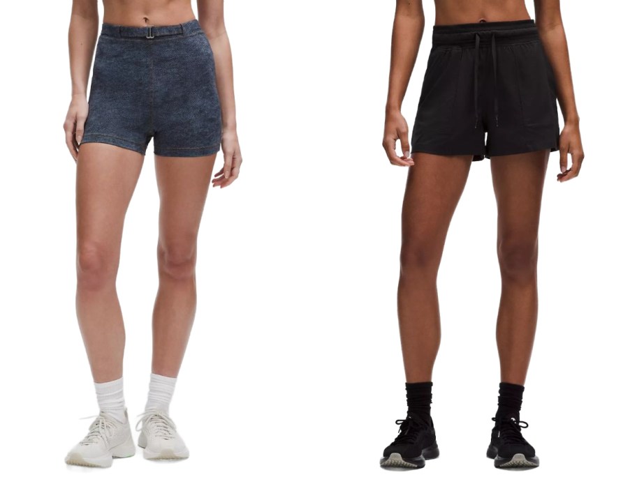stock images of pairs of lululemon shorts