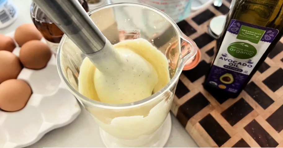 making homemade mayo