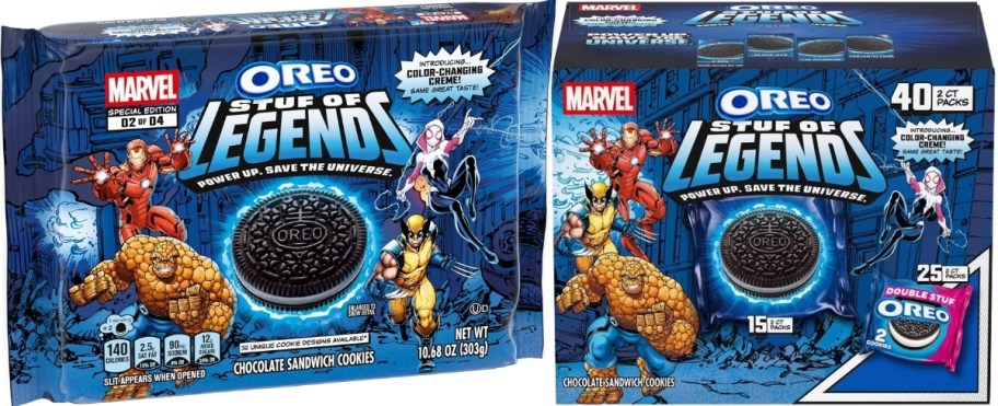marvel oreos 10.8oz and 40 count snack pack