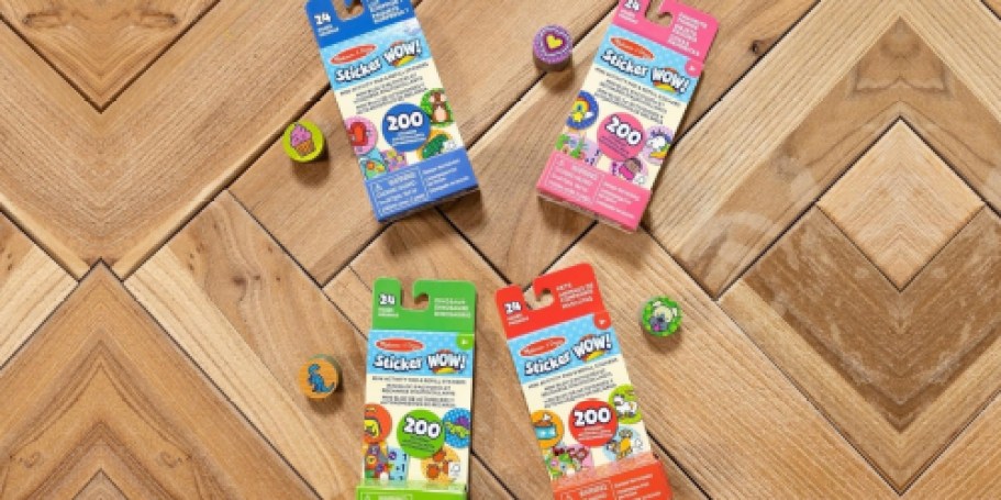 Melissa & Doug Sticker WOW! Activity Pads 4-Pack Just $11.99 on Amazon | 800 Stickers