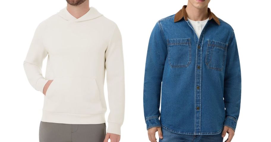 two men wearing tops