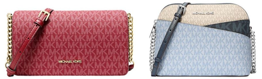 Michael Kors Jet Set Medium Logo Crossbody and Jet Set Travel Colorblock Crossbody Bag