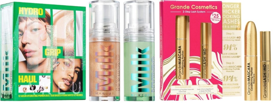 milk make up travel size hydro grip primer set and grande lash duo