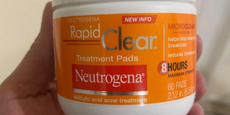 Neutrogena Rapid Clear Acne Pads 60-Count Just $5 Shipped on Amazon