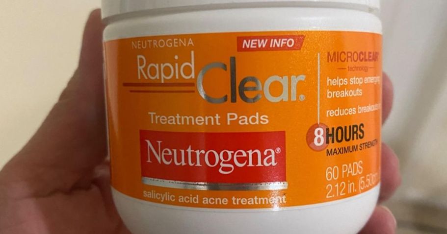 Neutrogena Rapid Clear Acne Pads 60-Count Just $5 Shipped on Amazon