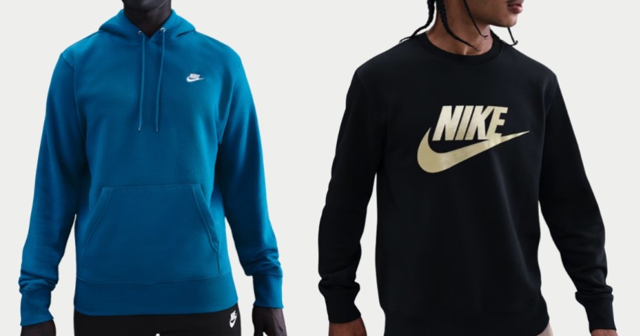 two men wearing Nike hoodies