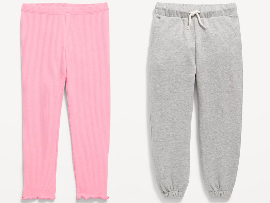 pink and gray toddler pants 