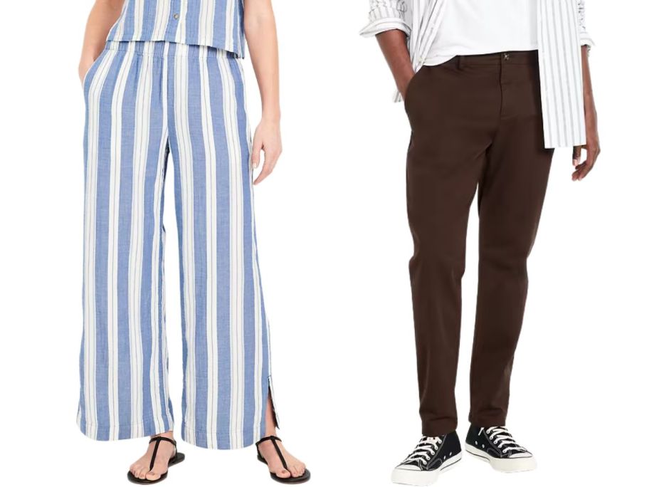 old navy womens and mens pants
