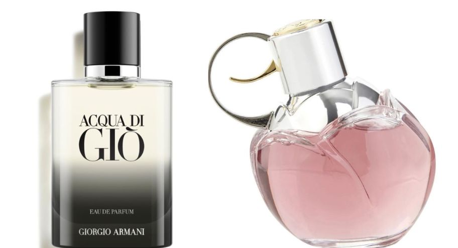 stock image of two perfume