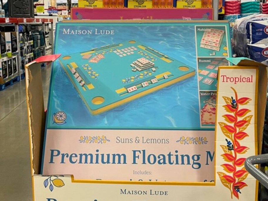 a floating mahjong game board in a box at Sam's Club