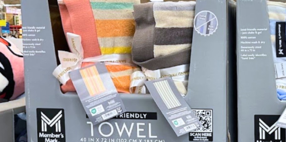 Sam’s Club Beach Towel 2-Packs from $13.98 (Just $6.99 Each)