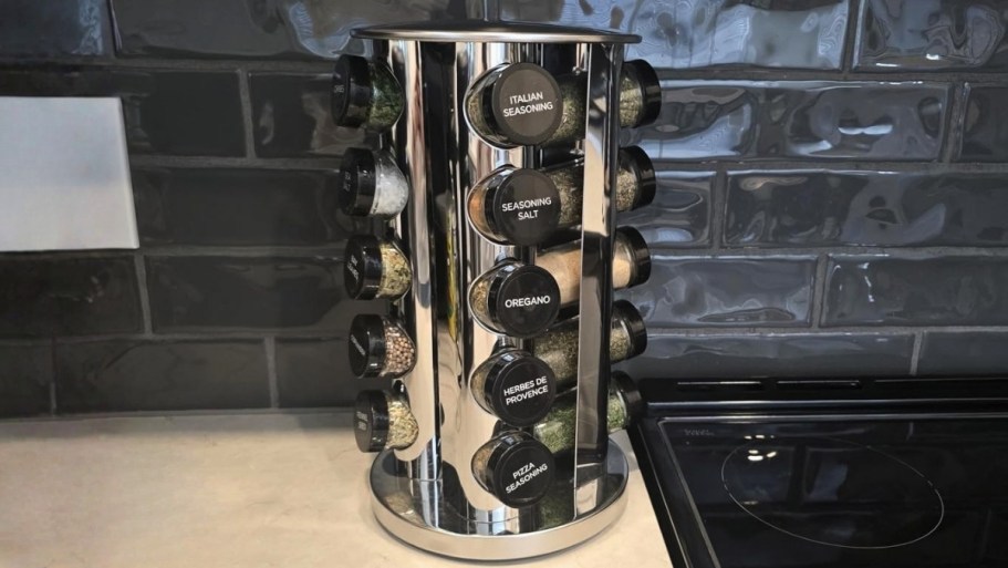 Spice Rack Organizer w/ 20 Jars Just $26.99 on Amazon (FREE Spice Refills for 5 Years!)