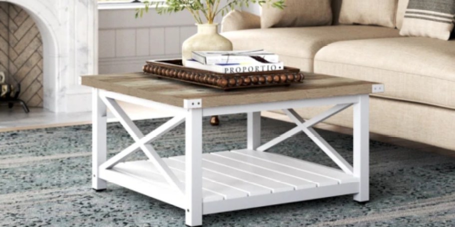 Up to 80% Off Wayfair Coffee Tables | Farmhouse Style Only $86 Shipped