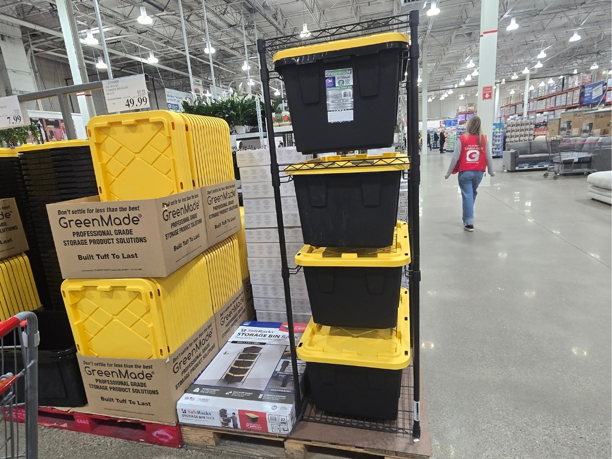 27-Gallon Storage Bin Rack Just $59.99 on Costco.com (Reg. $80) | Holds FIVE Totes!