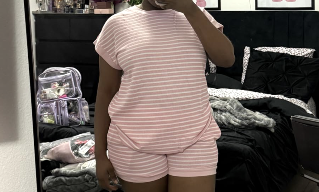 striped pajama set 