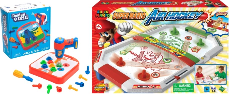 super mario air HOCKEY table and drill play set