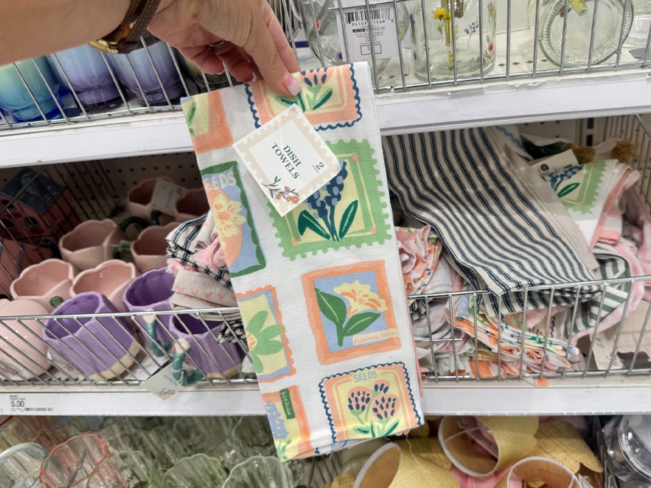 easter themed dishtowel