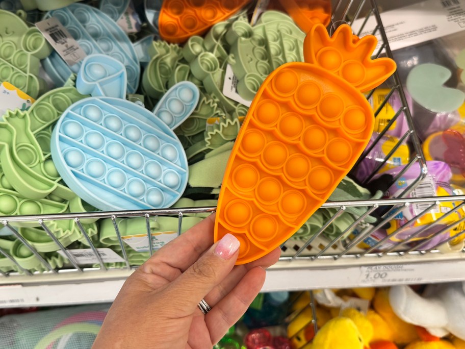 carrot shaped fidget popper