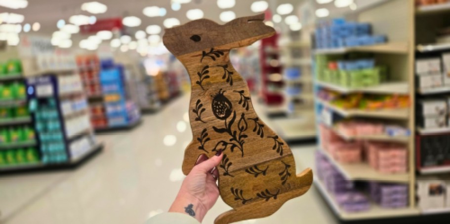 Wooden Bunny Serving Board Just $14 on Target.com (Reg. $20) + More Easter Decor!