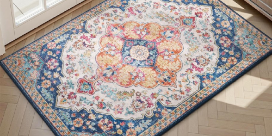 Washable Non-Slip Area Rugs from $9.99 on Amazon