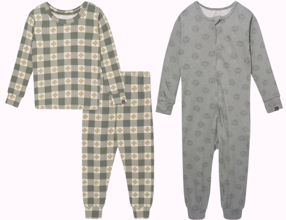toddler 2piece and one piece pajamas