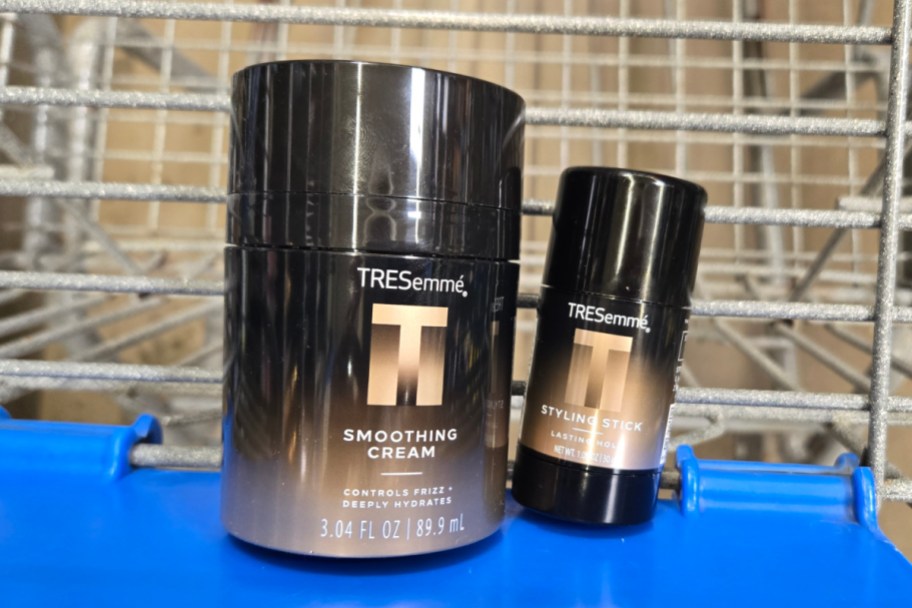 two hair sticks in blue shopping cart