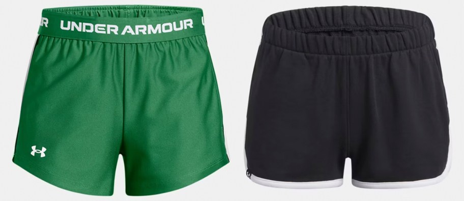 green and black girls shorts 