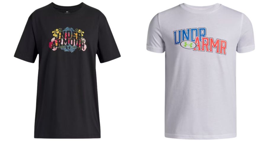 a girls and a boys under armour top