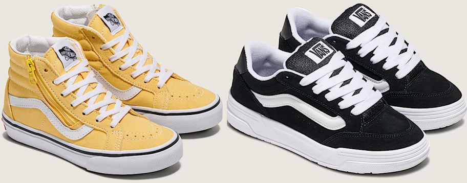yellow and black vans shoes 