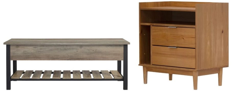 walker edison bench and night stand