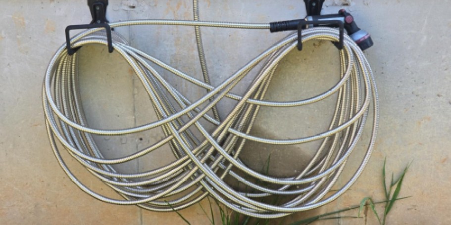 Stainless Steel 50′ Garden Hose w/ Nozzle Just $23.98 on Amazon (Reg. $48)