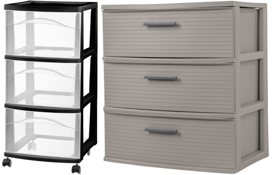 3 drawer cart and wide 3 drawer storage