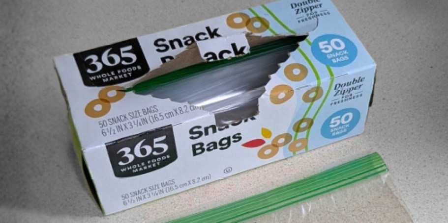 Whole Foods Snack Size Storage Bags 50-Count Just $1.95 Shipped on Amazon