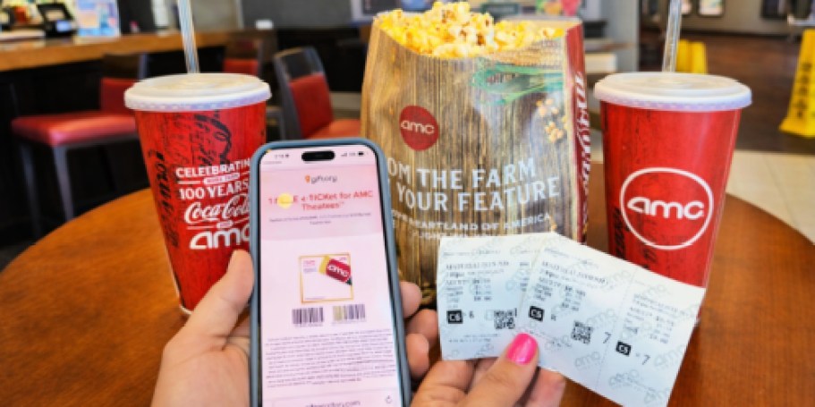 3 AMC Movie Tickets + Popcorn Just $33 (Easy & Affordable Family Movie Night!)