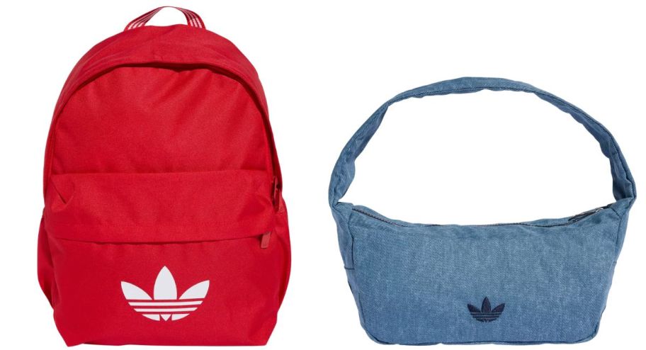 stock image of Adidas accessories in red and blue