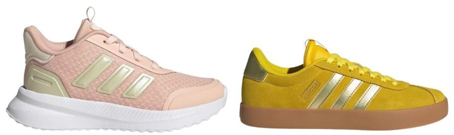 Stock image of two different adidas shoes