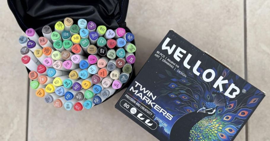 Dual-Tip Alcohol Markers Set Only $12 Shipped on Amazon (80 Colors + Storage Case)
