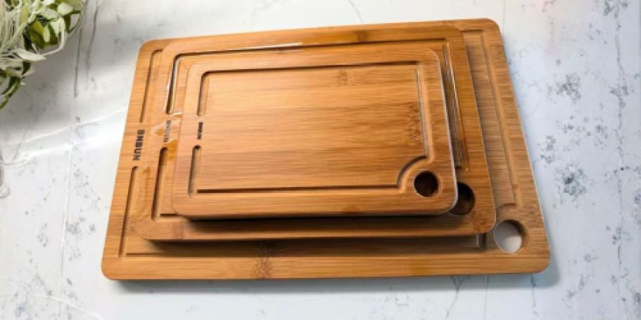3-Piece Bamboo Cutting Board Set Just $14.99 on Amazon (Reg. $50)
