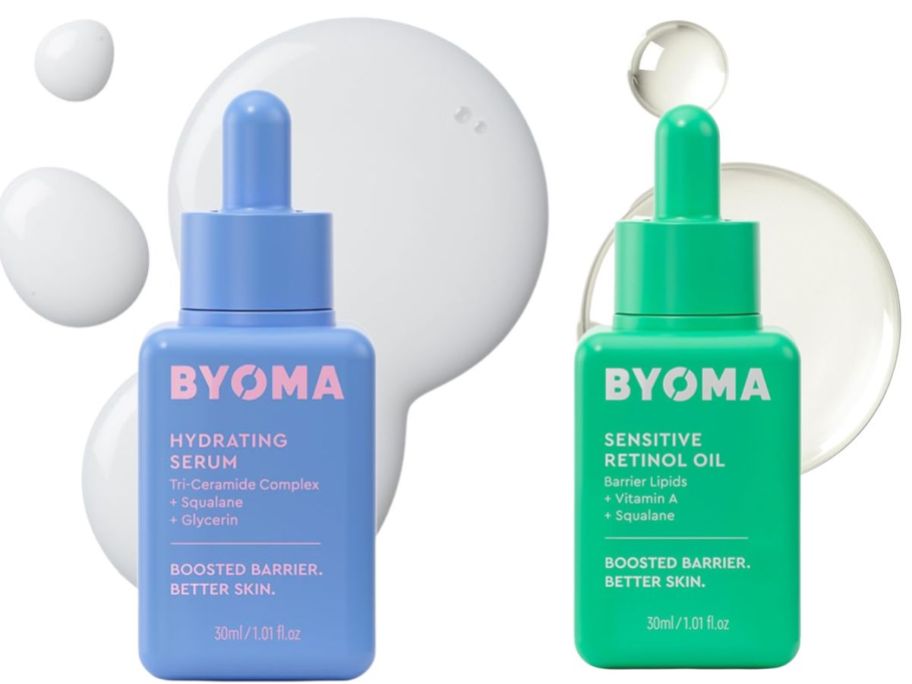 BYOMA Hydrating Serum and Sensitive Retinol Oil